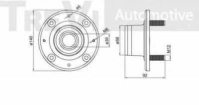 TREVI AUTOMOTIVE wb1563 -  Комплект подшипника ступицы колеса
